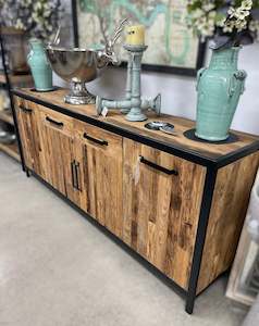 Hand Painted Tall Vintage Advert Cabinet