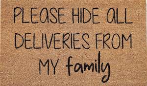 Please Hide All Deliveries Doormat
