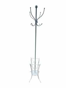 Shelves: Metal Coat Stand - White