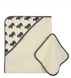 Hooded Towel and Washcloth