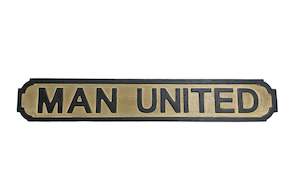 Signs 1: Man United Wooden Sign