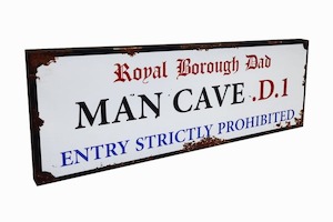 Man Cave Real Rusty Metal Sign