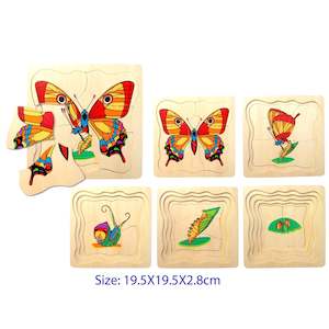 Kids Umbrellas: Wooden Layered Butterfly Puzzle