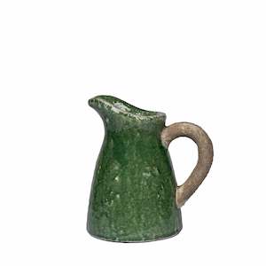 GREEN GLAZE STONEWARE JUG - SMALL