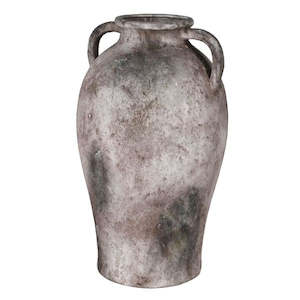 Large Burn Effect Terracotta Vase