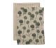 Artichoke Tea Towel Pack 2 Burnt Olive