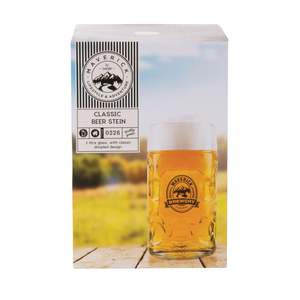 Tableware: 1L Classic Glass Beer Stein