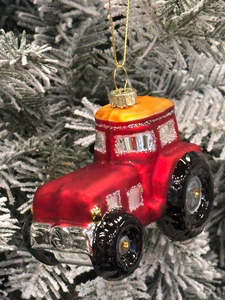 Christmas: Red Tractor - Hanging Decoration
