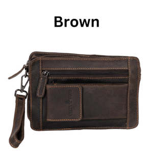 Bags: Greenwood Leather Leather Men's Wrist Bag Shepperton
