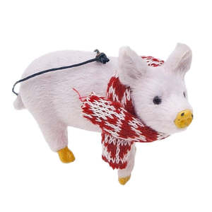 Christmas: Pig Hanging Decoration Pink