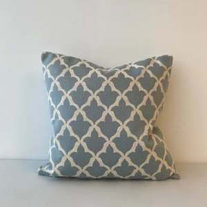 Accent Cushion Blue Mosa Feather Filled