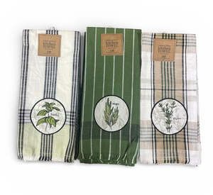 All: Dish Towel -  Embellished Herb Garden