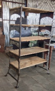 Iron And Wood Curved Shelves