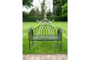 Chairs: Black Metal Bench