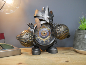 Warrior Clock 24cm High