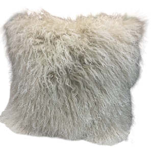 Tibetan Lambs Wool Cushion - Oatmeal