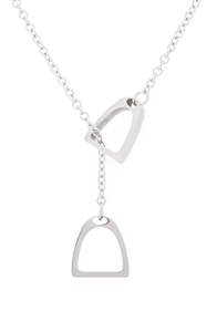 Stirrup Necklace - Silver