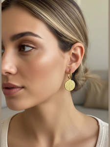 St Christopher Coin earrings