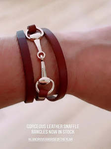 HOY Leather Snaffle Bangle