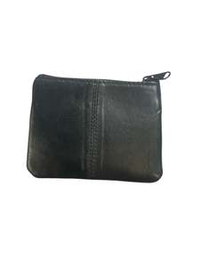 Black Leather Coin Purse