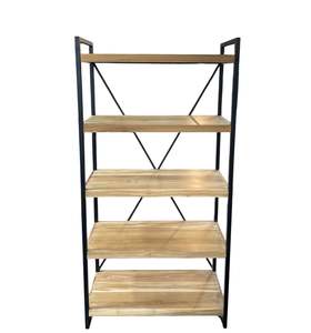 Open Teak Bookcase 100cm