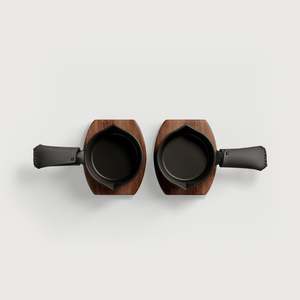 All: The Ironclad Jr. 10cm Seasoned Cast Iron Pan Pair with Snugs