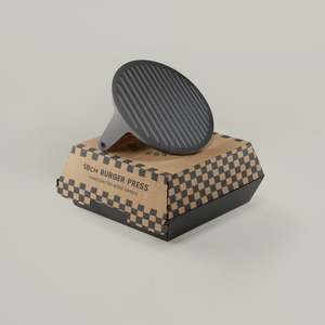 Ironclub Members Special | 18cm Handcrafted Cast Iron Ridged Burger Press
