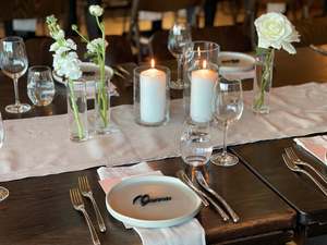 Hire Lighting: White pillar candles