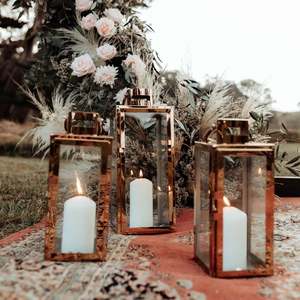 Hire Lighting: Lanterns - rose gold