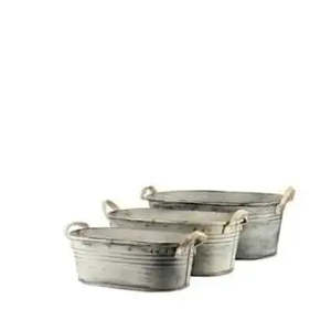 Galvanised tubs
