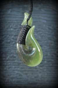 Greenstone Fish Hook. item #7310