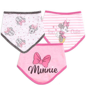MINNIE MOUSE 0-12M 3PK Bibs