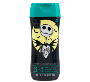 Bath Time Fun: Disney The Nightmare Before Christmas 3 In 1 Body Wash Shampoo & Conditioner - 8oz - Scary Blueberry Scented