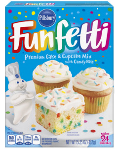 Baking: Pillsbury Funfetti Cake Mix with Candy Bits, 15.25 oz Box