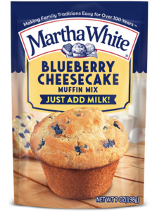 Baking: Martha White Blueberry Cheesecake Muffin Mix, 7 oz Bag