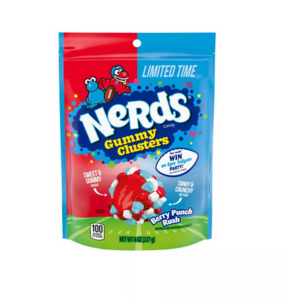 Chocolate Candy: Nerds Gummy Clusters Stand Up Bag Punch - 8oz