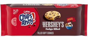 Snacks: CHIPS AHOY! Chewy Hershey's Fudge Filled Soft Cookies, 9.6 oz