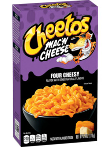 Pantry: Cheetos Mac' n Cheese Pasta with Flavored Sauce Four Cheesy, 5.9 oz