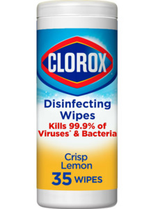 Bathroom: Clorox Crisp Lemon Disinfecting Wipes Bleach Free Cleaning Wipes
