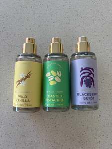 Clearance: *** Missing Lids *** Trio of Bath & Body Works Travel Fragrance Mist