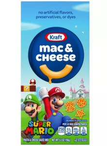 Clearance: ** Expired ** Kraft Super Mario Brothers Shaped Mac and Cheese - 5.5oz