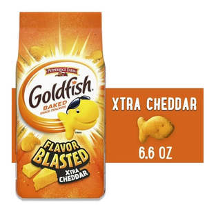 Grocery: Goldfish Flavor Blasted Xtra Cheddar Cheese Crackers, Baked Snack Crackers, 6.6 oz Bag