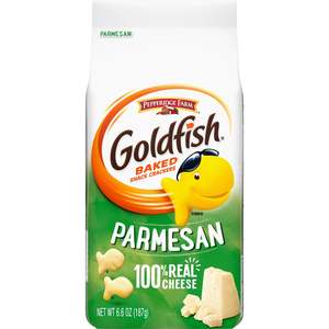 Grocery: Goldfish Parmesan Crackers, Snack Crackers, 6.6 oz bag