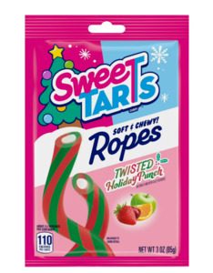 Christmas In Stock 1: SweeTARTS Ropes Twisted Holiday Punch, Christmas Candy, Stocking Stuffers, 3oz Bag