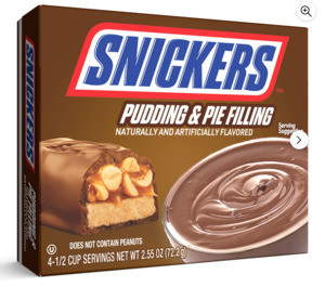 Pantry: SNICKERS™ Milk Chocolate Pudding & Pie Filling, 3.03 oz, Box