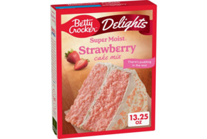 Betty Crocker Delights Super Moist Strawberry Cake Mix, 13.25 oz.