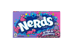 Chocolate Candy: NERDS Candy, Grape and Strawberry, 5 oz Theater Box