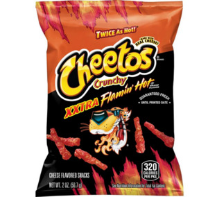 Snacks: Cheetos Crunchy Xxtra Flamin Hot 2oz/56.7g
