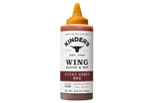 Sauces Dressings: Kinder's Sticky Honey BBQ Wing Sauce and Dip, 15.8 oz Squeeze Bottle