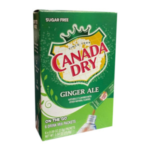 Canada Dry Ginger Ale Sugar Free Powdered Drink Mix 6ct